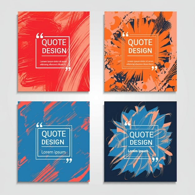 una serie de cuadrados de diferentes colores con las palabras cita cita diseño de arte cita en ellos