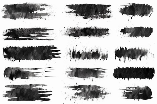 una serie de imágenes en blanco y negro de diferentes formas y formas