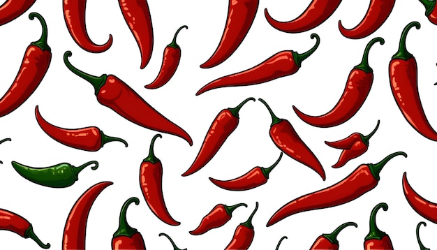 una serie de imágenes de pimientos rojos con hojas verdes