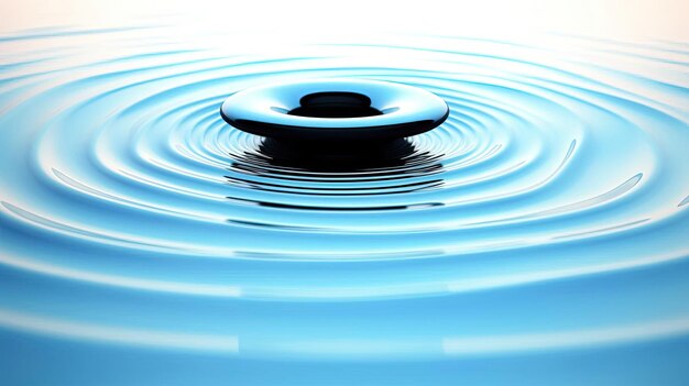 Foto una serie de ondas de agua con un fondo blanco