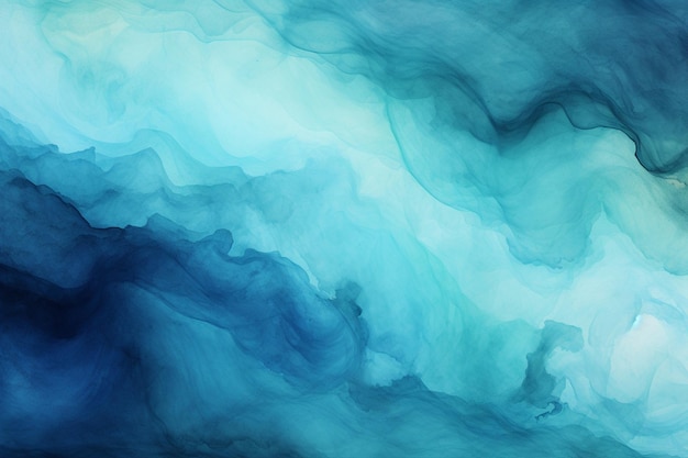 Una serie de ondas azules y verdes con un fondo borroso