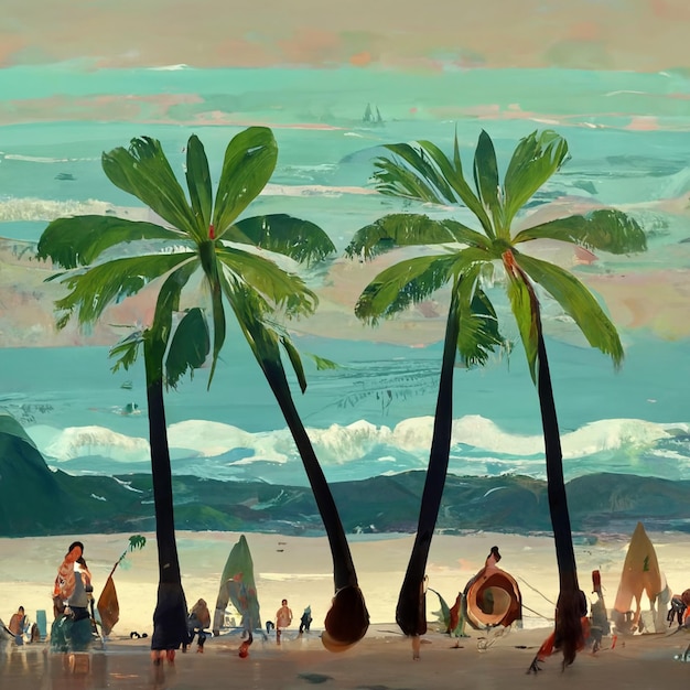 Serie de pintura digital Beach Days