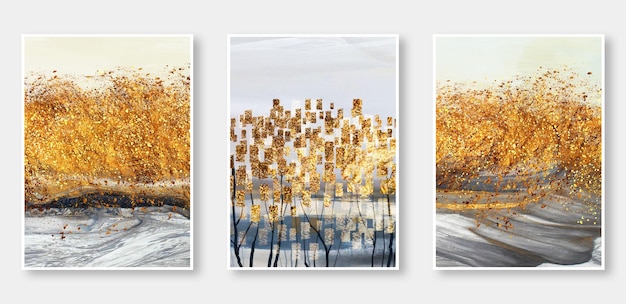 Una serie de pinturas del artista del artista.