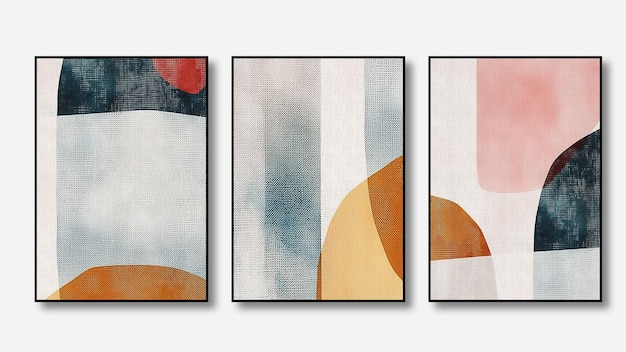 una serie de pinturas enmarcadas por persona