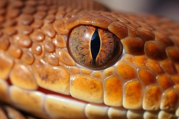 Serpente colorida, pitão, cobra, víbora, floresta escondida, à espera de presa, floresta tropical, selva, natureza intocada.