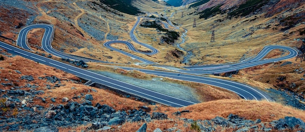 Serpentinen-Transfagarasan-Straße in Rumänien