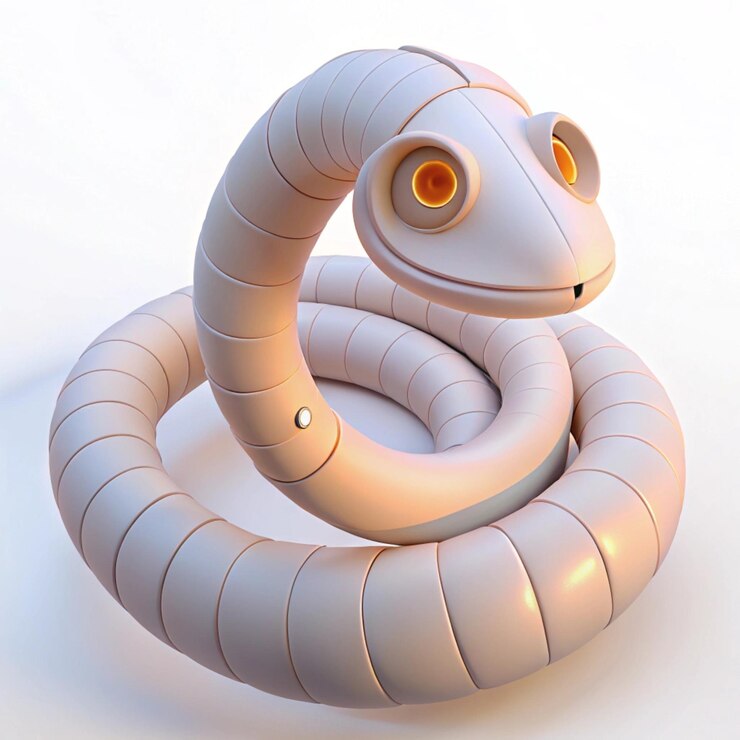 Foto una serpiente blanca con ojos naranjas y un ojo negro