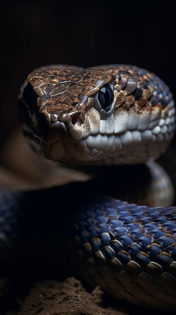 Una serpiente en un cuarto oscuro