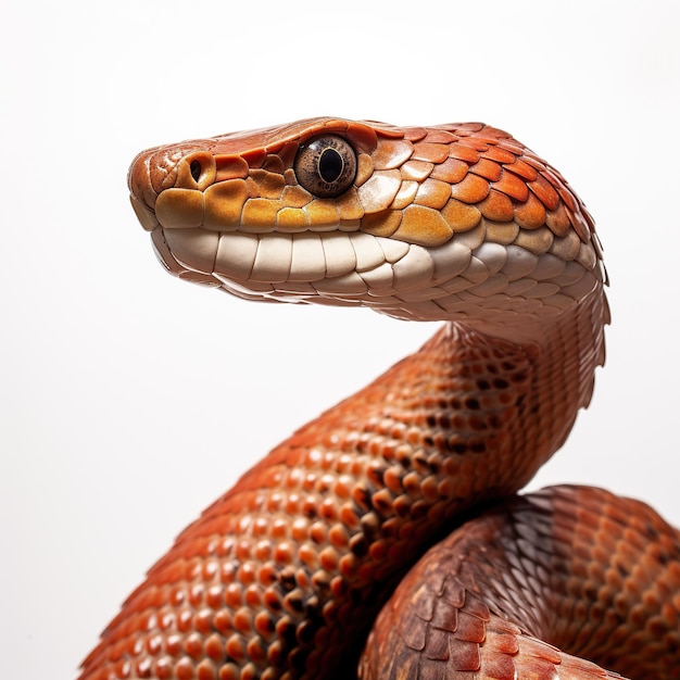 una serpiente en fondo blanco