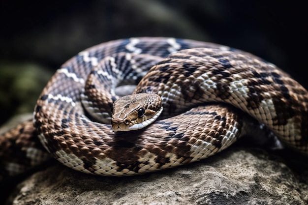 Una serpiente mudando su esquí