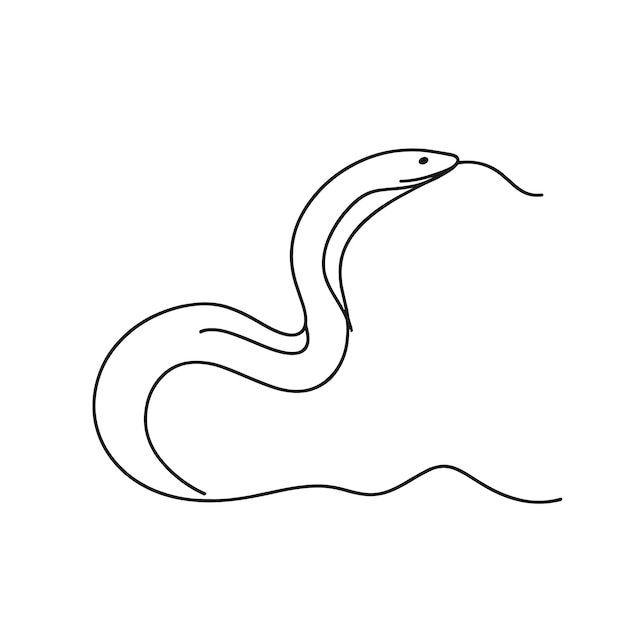 Una serpiente se muestra en un fondo blanco