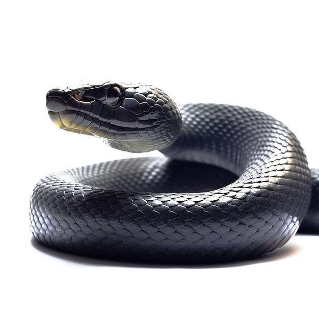 Una serpiente negra con un fondo blanco y la palabra cobra en ella