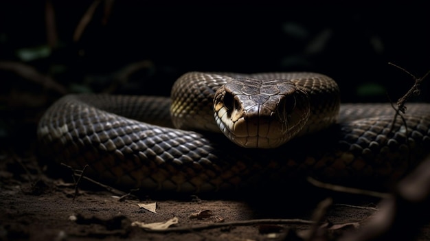 Una serpiente en la oscuridad