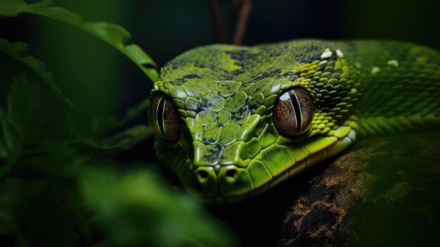 Serpiente en la selva tropical