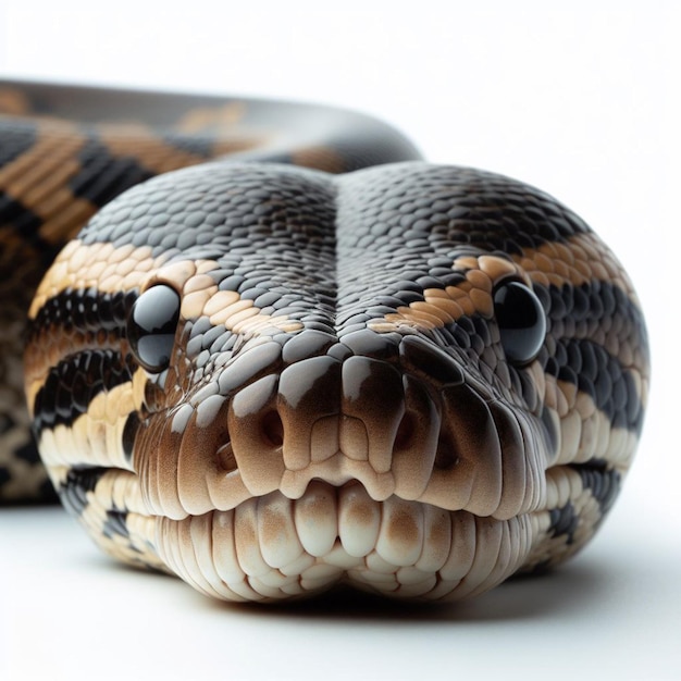 serpiente sobre un fondo blanco