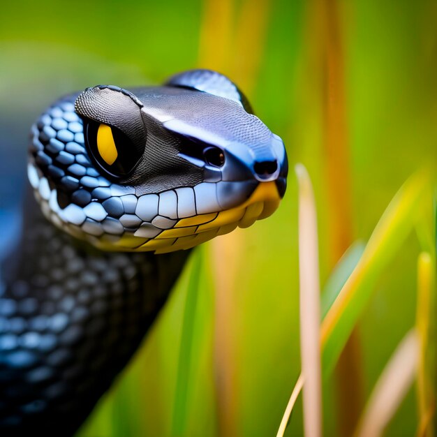 Foto una serpiente en su hábitat natural sabana africana fauna