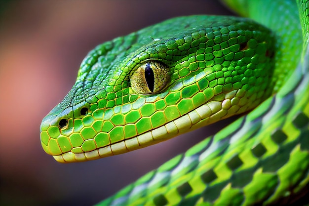 Serpiente tropical verde IA generativa IA generativa