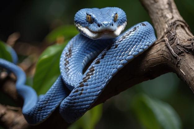 Serpiente víbora azul en la rama Serpiente Víbora azul insularis