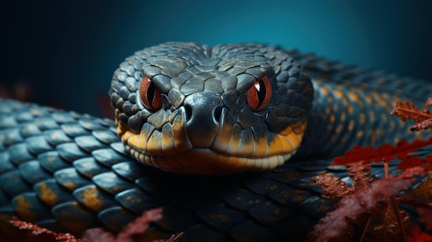 Foto las serpientes son un suborden de la clase de reptiles de la división scalyidae criaturas venenosas depredadoras temibles y hermosas escamas y piel peligrosas