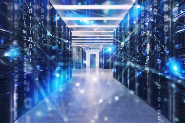 Serverfarm mit Netzwerkverbindungseffekten und -codes