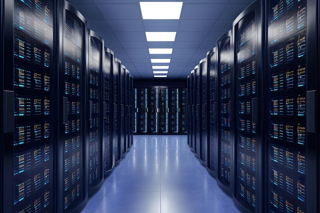 Serverraum im Rechenzentrum Konzept der Big-Data-Speicherung
