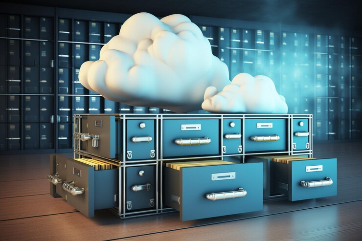 Foto servicio de almacenamiento seguro de datos en una nube