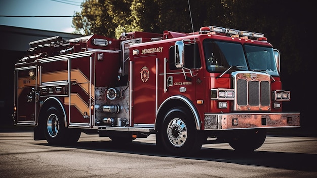 Foto servicio de bomberos ai generativo