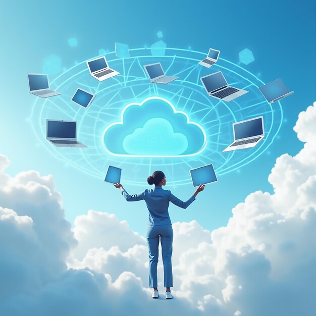 Servicio de computación en la nube publicidad ciberseguridad