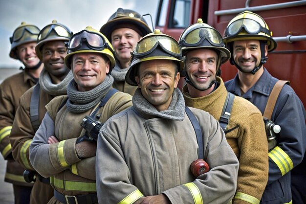 Foto servicio del equipo de bomberos