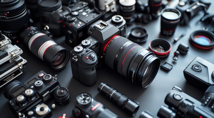 Servicio de reparación de lentes de cámaras flashes cerca de estudio de fotos macro