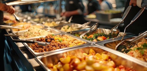 serviço de alimentação buffet numa empresa