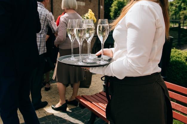 Serviços de catering em um restaurante