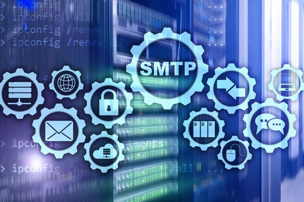 servidor smtp protocolo de transferencia de correo TCP protocolo IP envío y recepción de correo electrónico Protocolo simple de transferencia de correo