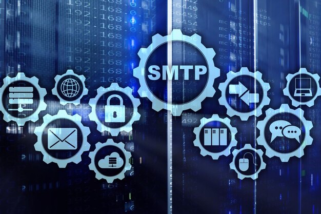 servidor smtp protocolo de transferencia de correo TCP protocolo IP envío y recepción de correo electrónico Protocolo simple de transferencia de correo
