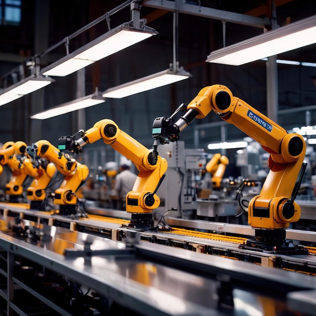 Servo brazos robóticos automáticos para línea de ensamblaje automatizada en fábrica