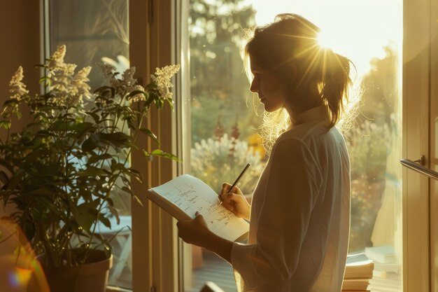 Sesión de escritura de la mañana serena