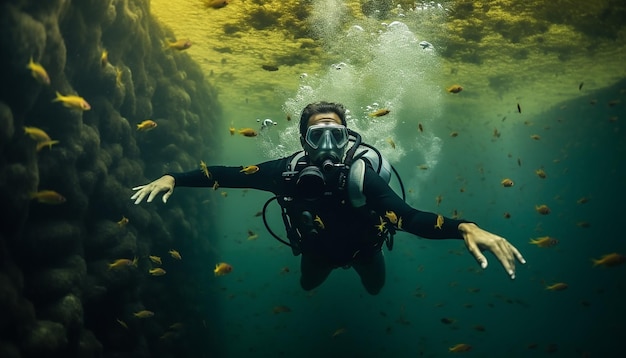 Sesión de fotos creativa estilo documental bajo el agua Sesión de fotos realista bajo el agua profesional