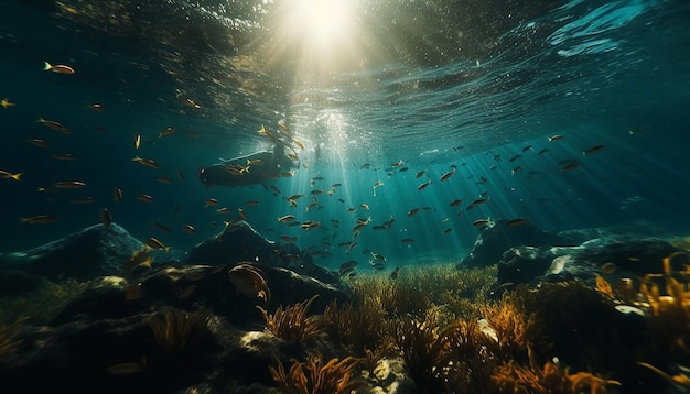 Sesión de fotos creativa estilo documental bajo el agua Sesión de fotos realista bajo el agua profesional