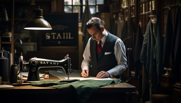 Foto sesión de fotos interior profesional realista de barbería moderna