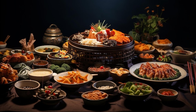 Sesión de fotos de publicidad de comida del festival sabroso de Chuseok Fotografía comercial