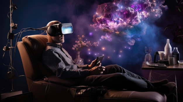 Una sesión de terapia de realidad virtual IA generativa