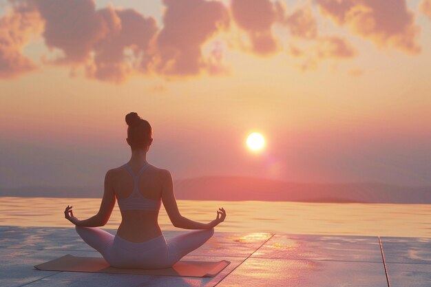 Una sesión de yoga serena al amanecer