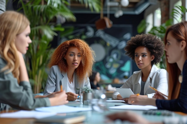 Sessão de Brainstorming Corporativo Multicultural