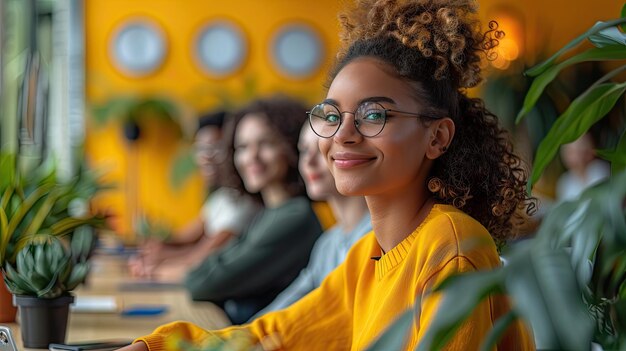 Foto sessão de brainstorming de startups tecnológicas ambiente informal atmosfera inovadora e jovem