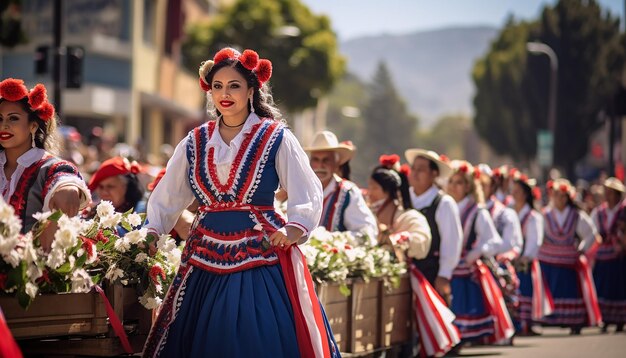 Sessão de fotos de celebração de Fiestas Patrias Chile