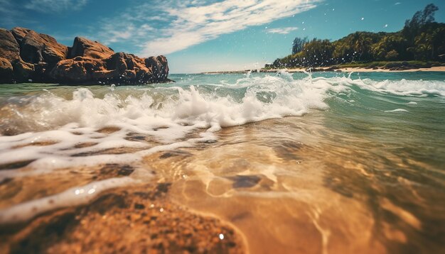 Sessão de fotos profissional vertical de papel de parede de praia Conceito de verão