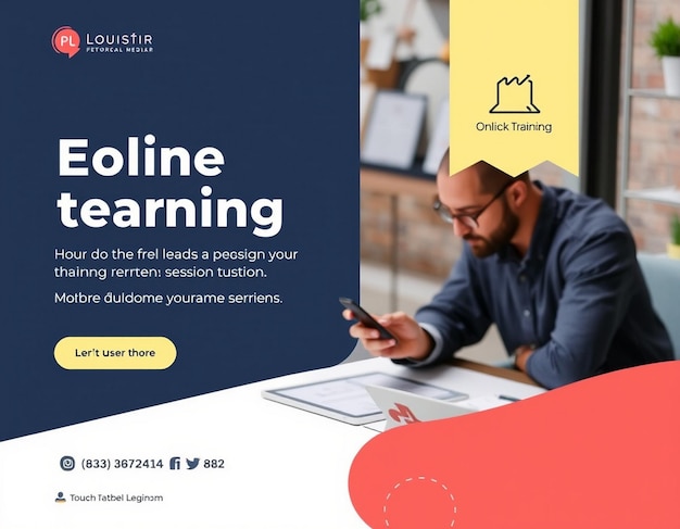 Sessão de treinamento on-line modelo de postagem de mídia social
