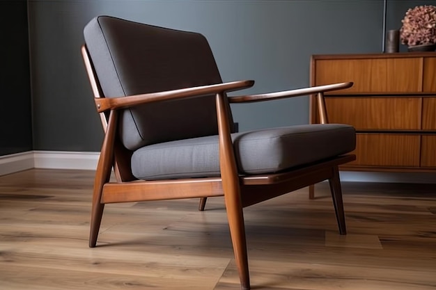 Sessel aus der Mitte des Jahrhunderts mit bequemen Kissen und elegantem Design