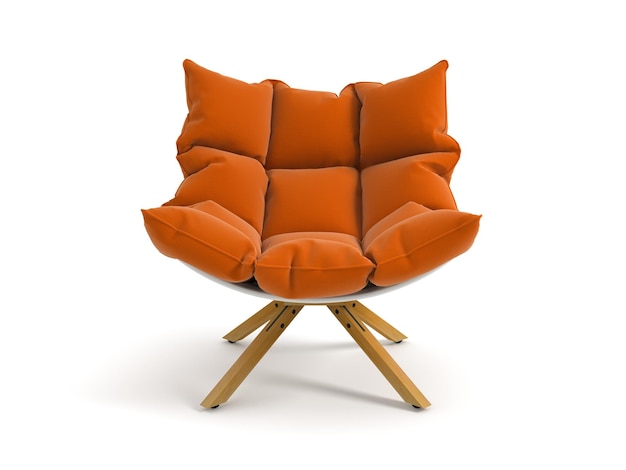 Sessel isoliert auf weißem Hintergrund 3D-Rendering