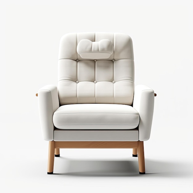 Sessel, moderne skandinavische Innenmöbel, Minimalismus, Holz, Licht, Einfachheit, IKEA-Studiofoto
